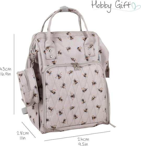 Aufbewahrungsrucksack für Hobby- und Nähbedarf - Biene