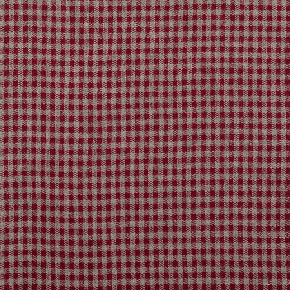 Flanell - Karo Rot/Grau
