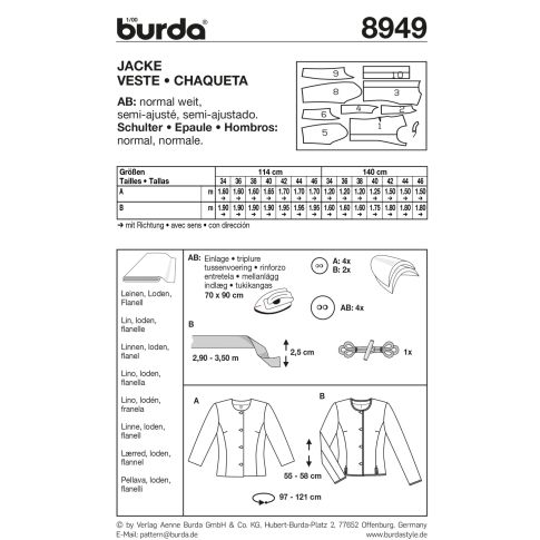 Burda Sewing Pattern 8949