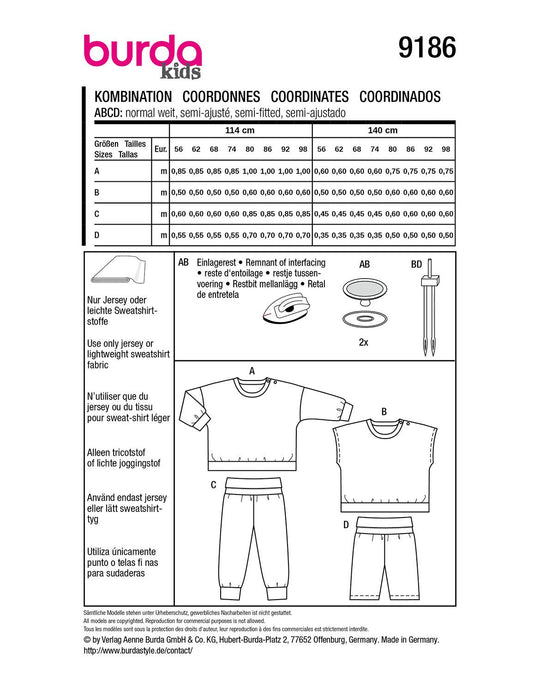 Burda Schnittmuster 9186