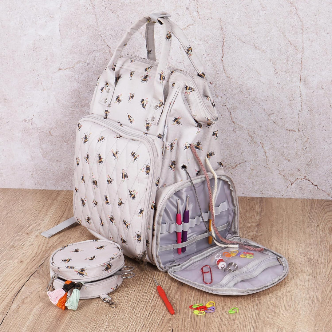 Aufbewahrungsrucksack für Hobby- und Nähbedarf - Biene