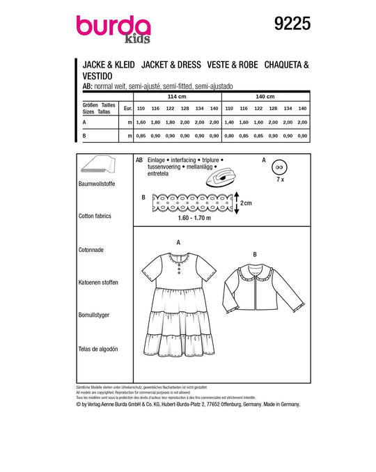 Burda Schnittmuster 9225