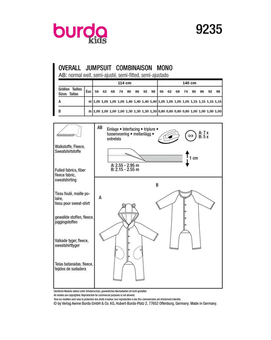 Burda Schnittmuster 9235