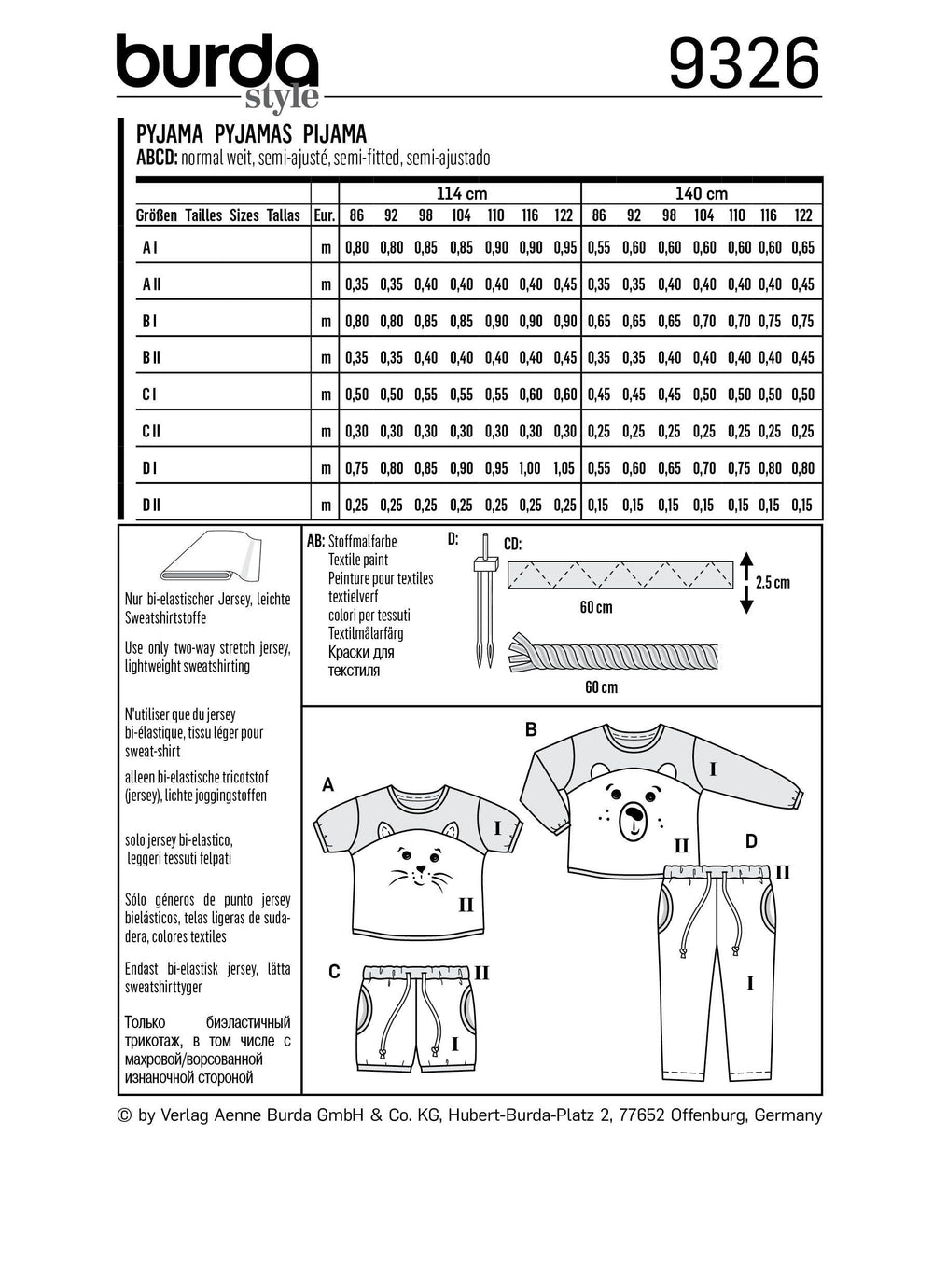 Burda Sewing Pattern 9326