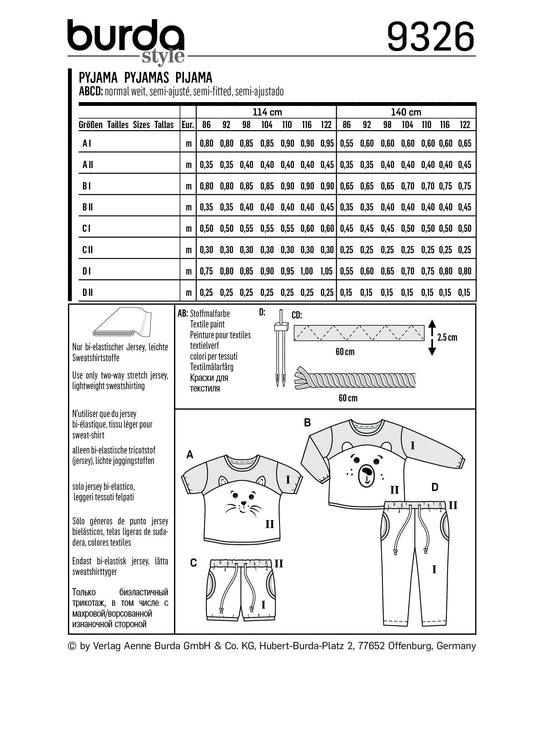 Burda Sewing Pattern 9326