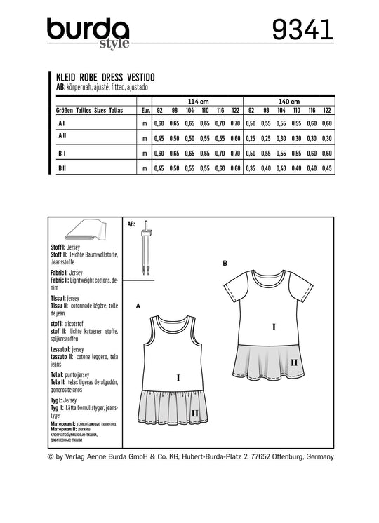 Burda Sewing Pattern 9341
