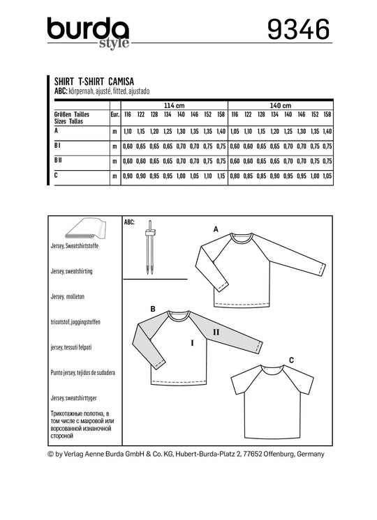 Burda Sewing Pattern 9346