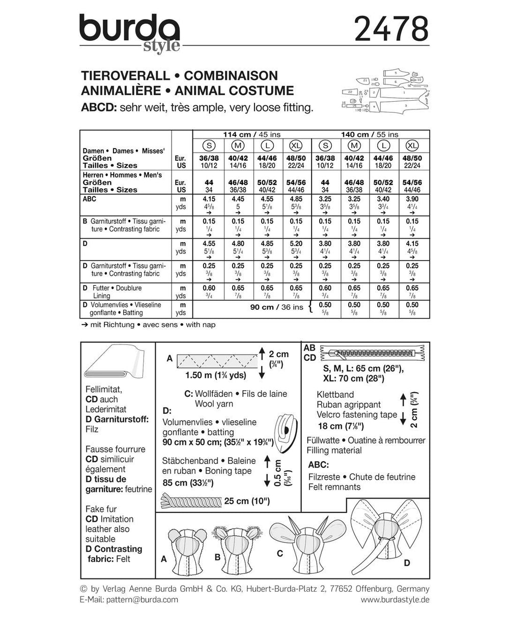 Burda Sewing Pattern 2478