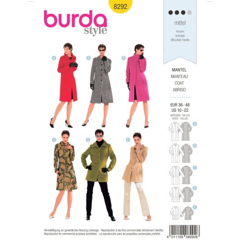 Burda Sewing Pattern 8292