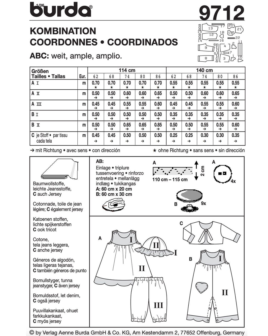 Burda Sewing Pattern 9712