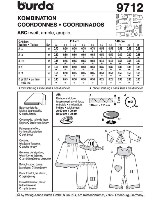 Burda Sewing Pattern 9712