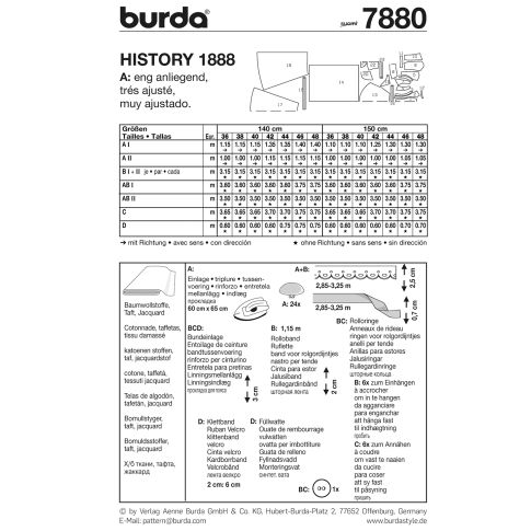 Burda Schnittmuster 7880