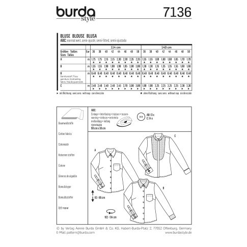 Burda Sewing Pattern 7136