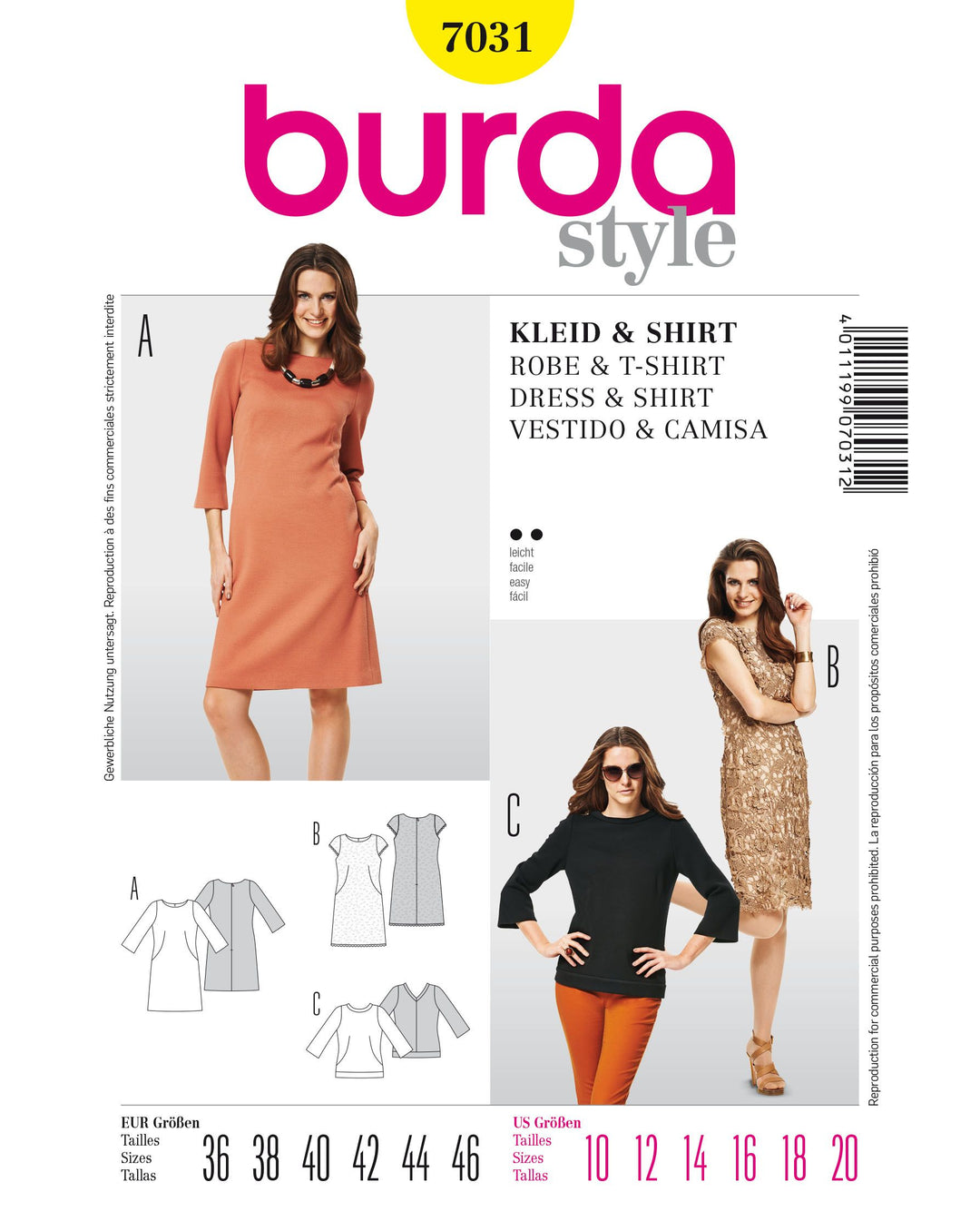 Burda Sewing Pattern 7031