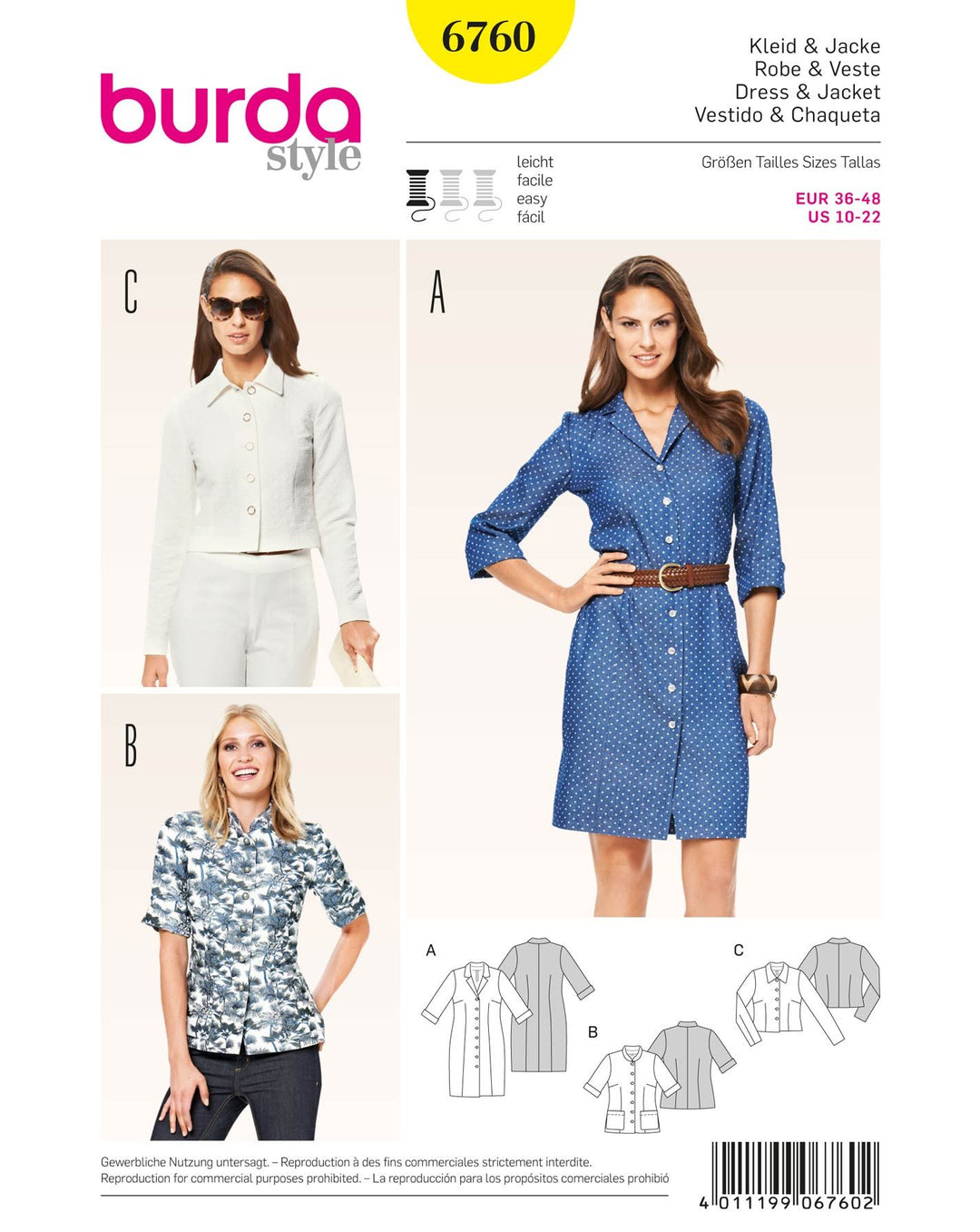 Burda sewing pattern 6760