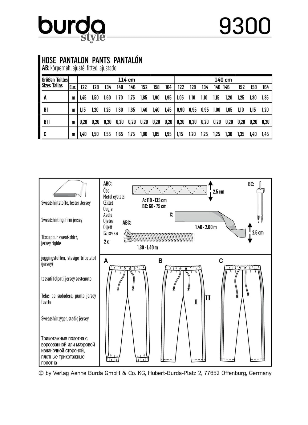 Burda Sewing Pattern 9300