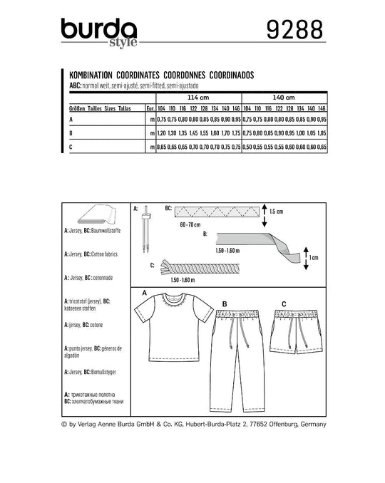 Burda Sewing Pattern 9288