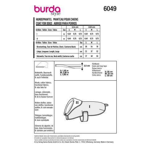Burda Sewing Pattern 6049