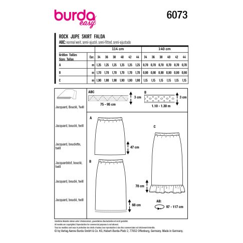 Burda Sewing Pattern 6073