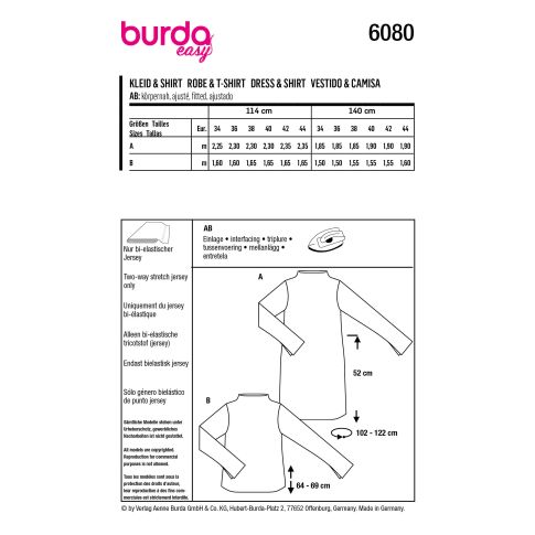 Burda Schnittmuster 6080