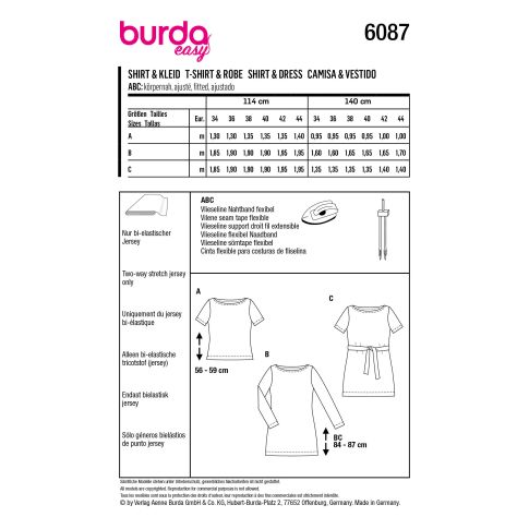 Burda Sewing Pattern 6087