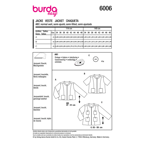 Burda Sewing Pattern 6006