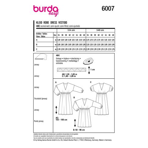 Burda Sewing Pattern 6007