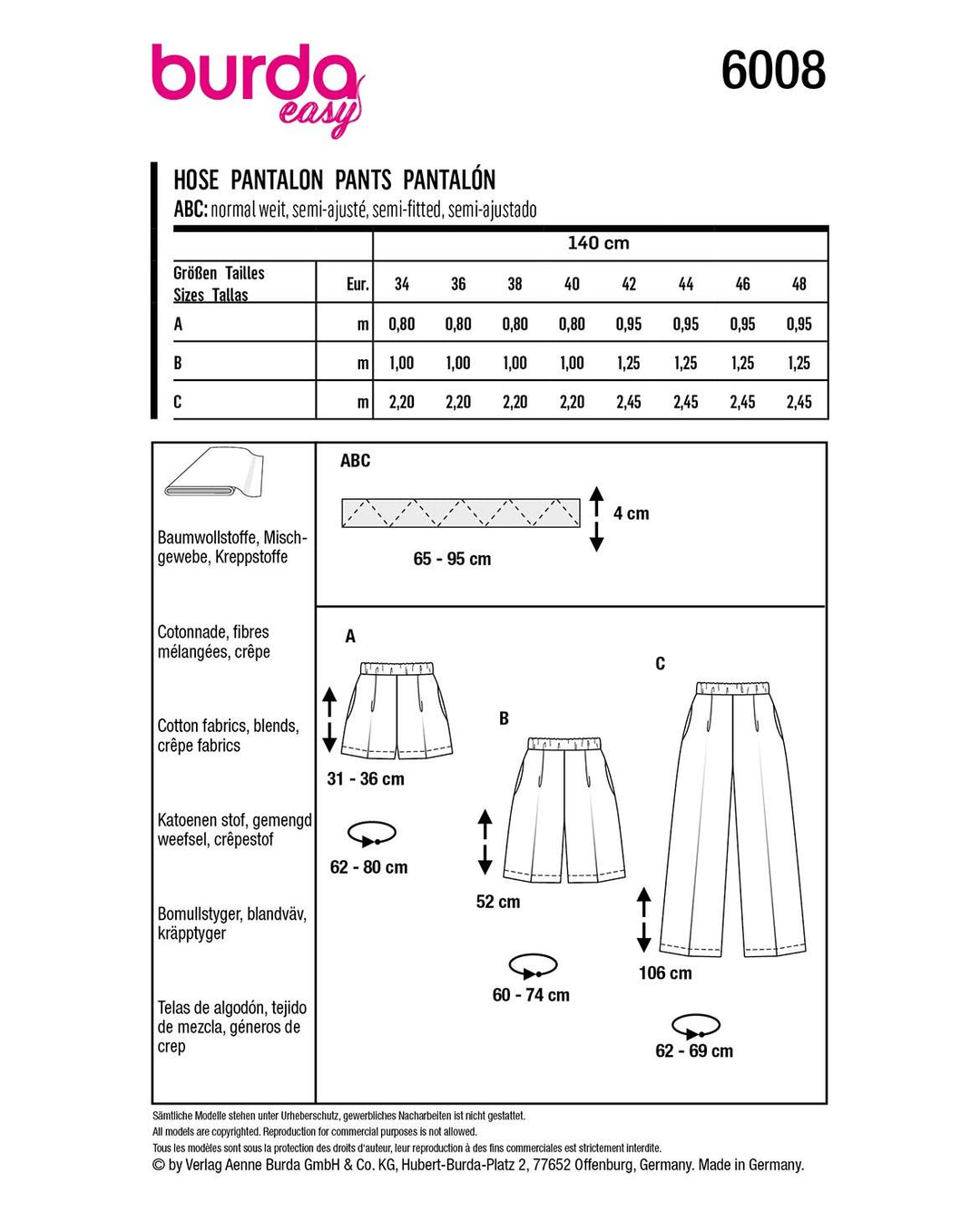 Burda Schnittmuster 6008