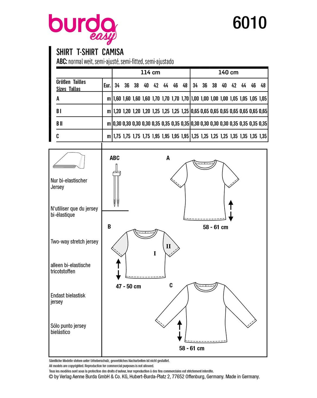 Burda Sewing Pattern 6010
