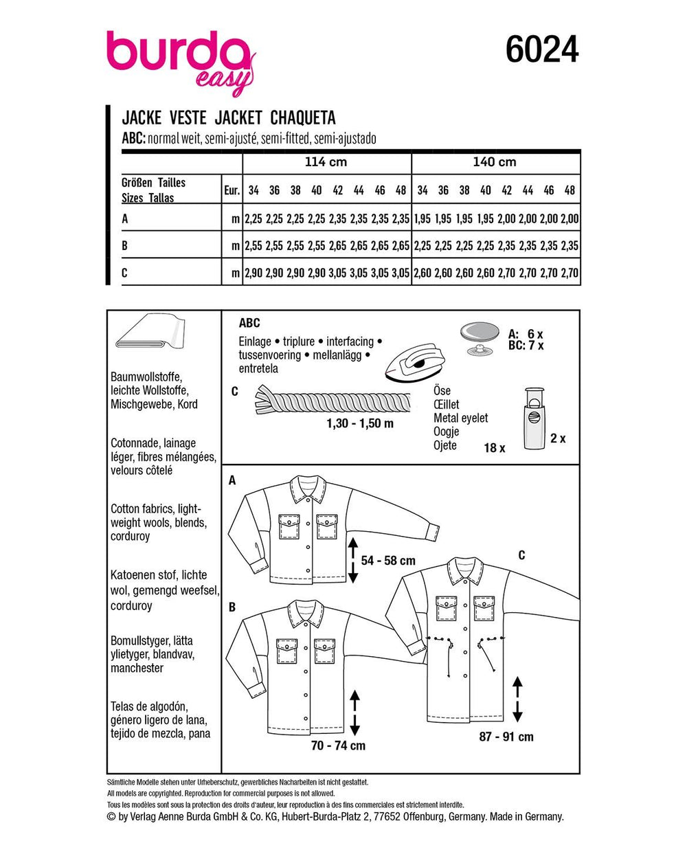 Burda Sewing Pattern 6024