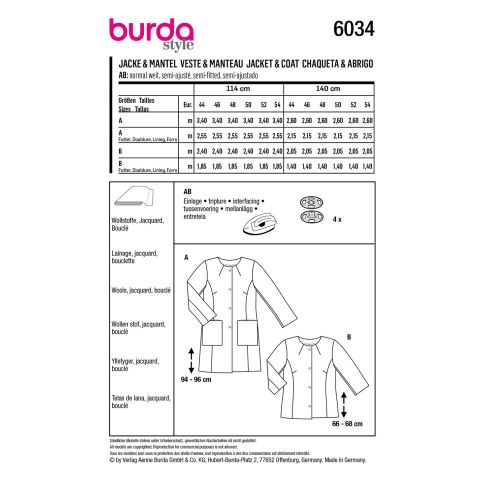 Burda Sewing Pattern 6034