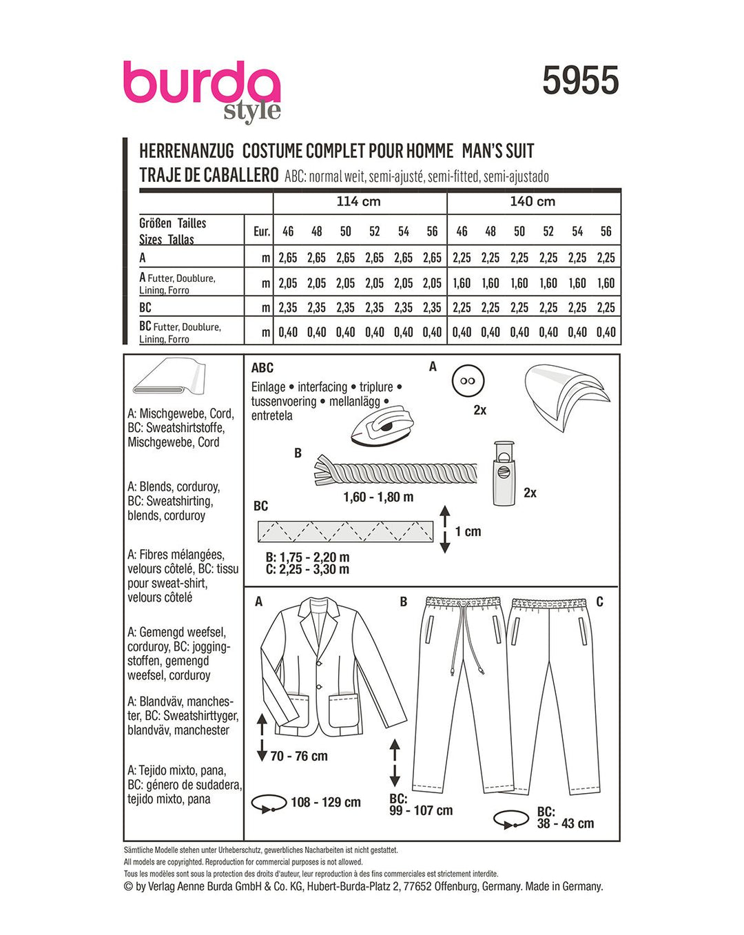 Burda Sewing Pattern 5955