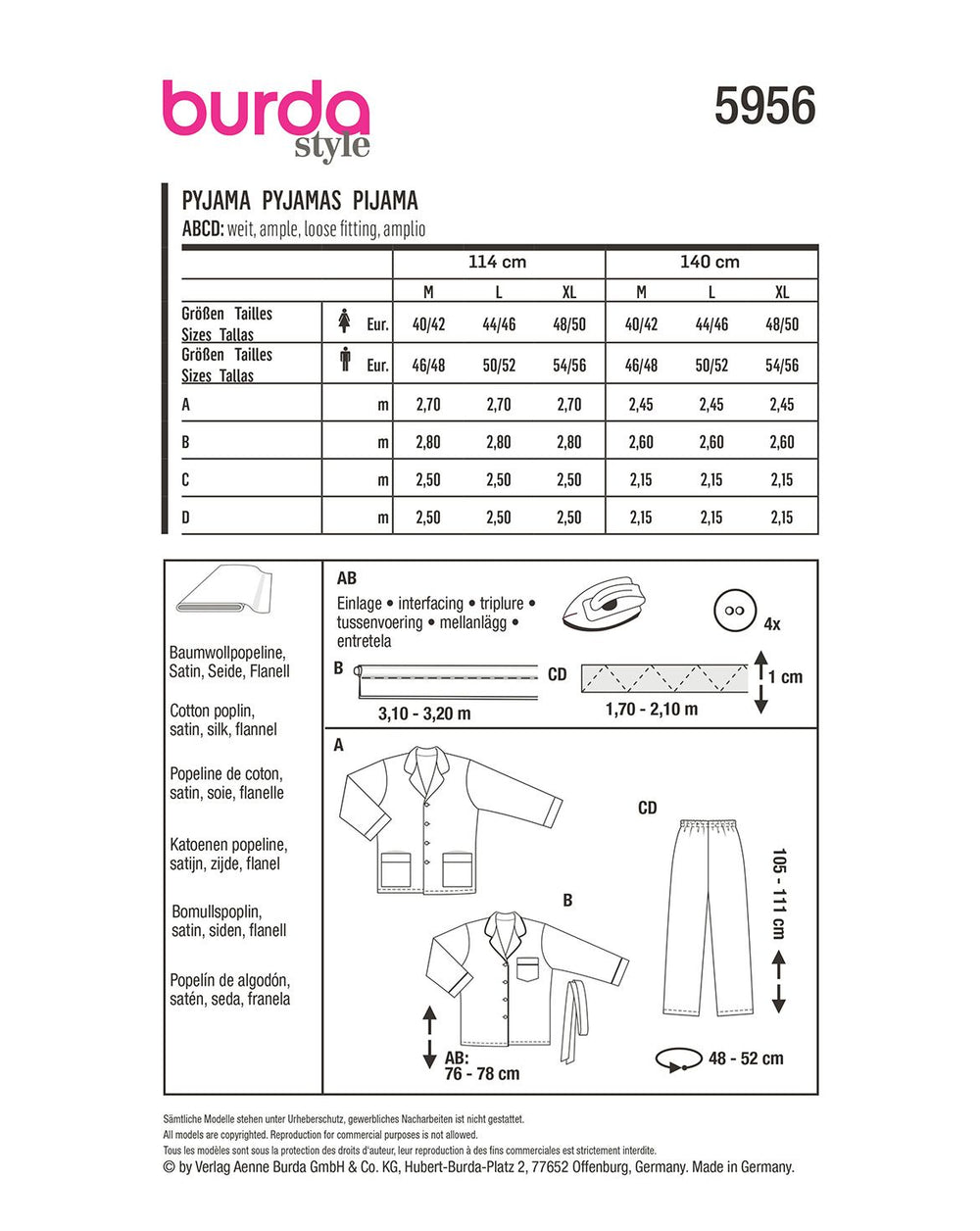 Burda Sewing Pattern 5956