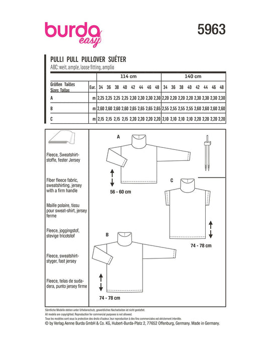 Burda Schnittmuster 5963