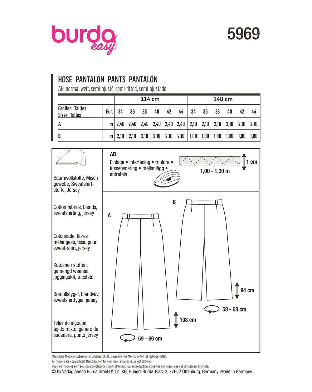 Burda Sewing Pattern 5969