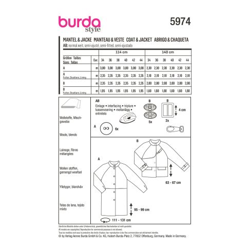 Burda Sewing Pattern 5974