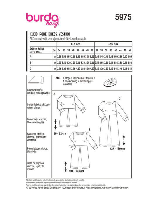 Burda Sewing Pattern 5975
