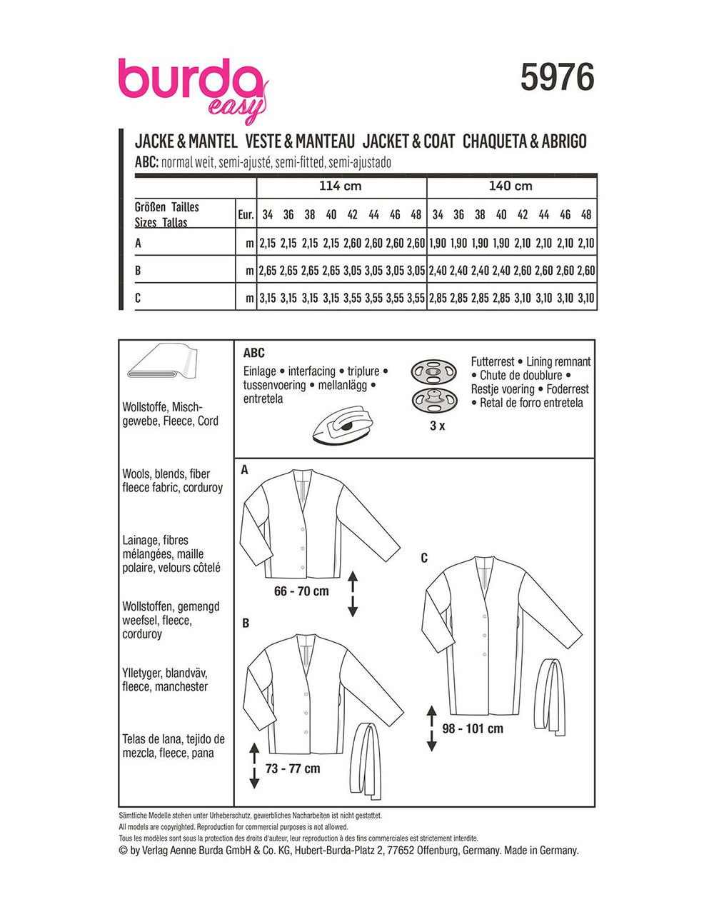 Burda Sewing Pattern 5976