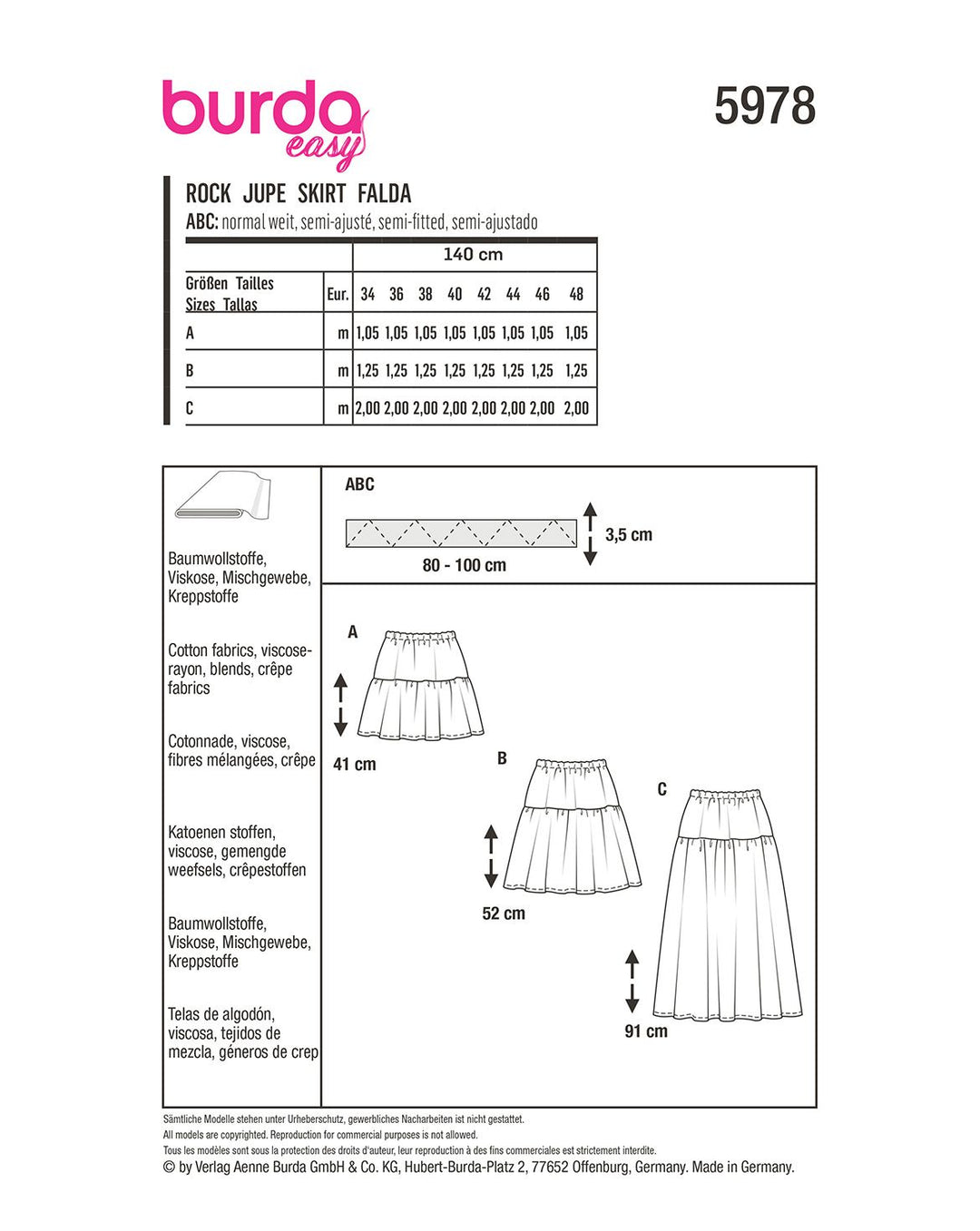 Burda Sewing Pattern 5978