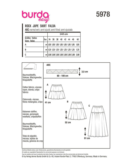 Burda Sewing Pattern 5978