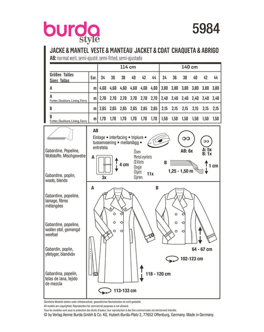Burda Schnittmuster 5984