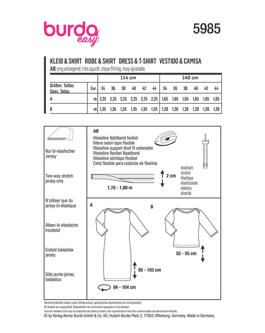 Burda Sewing Pattern 5985