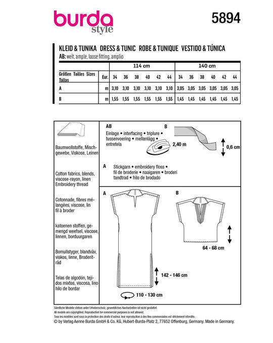 Burda Sewing Pattern 5894