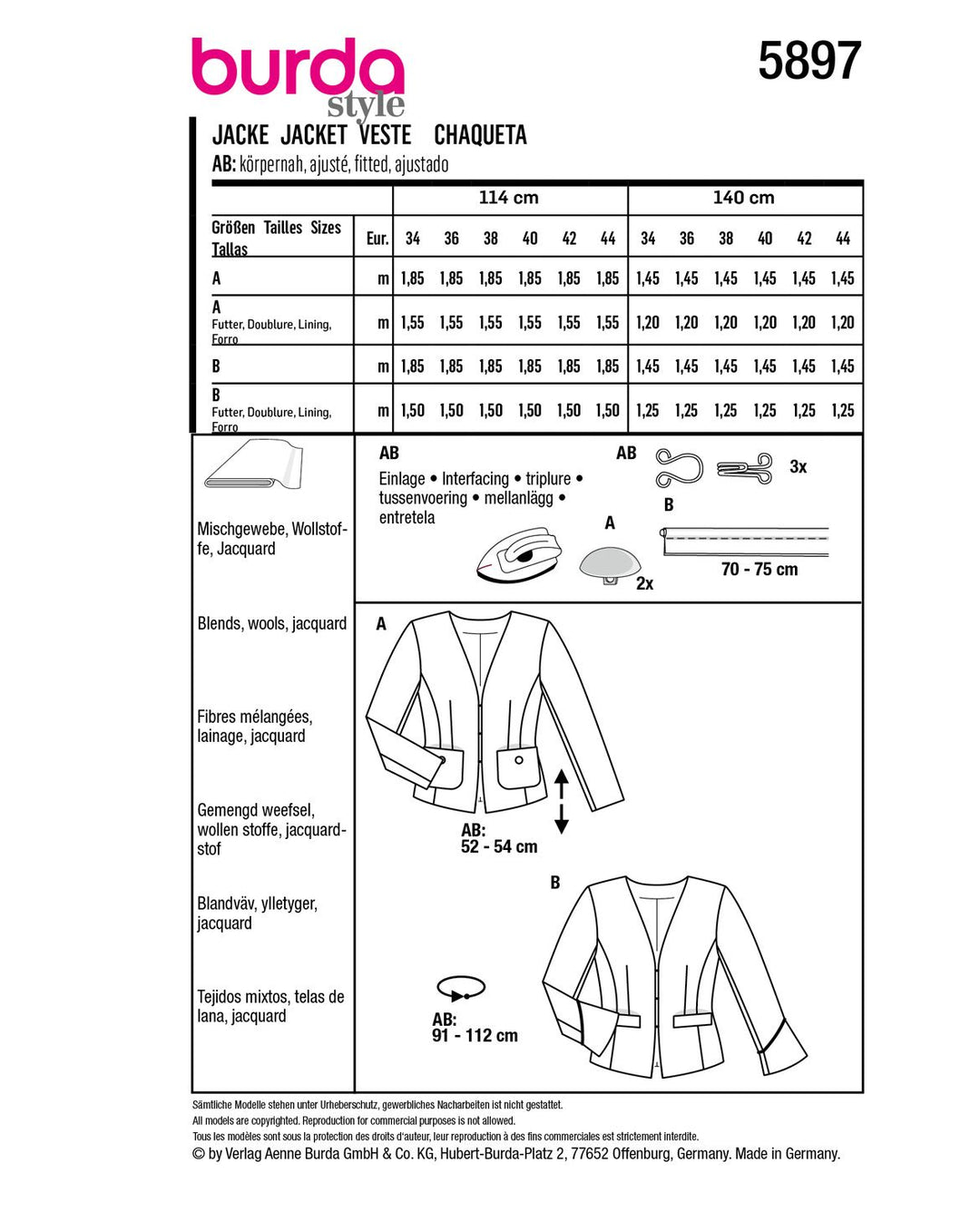 Burda Sewing Pattern 5897