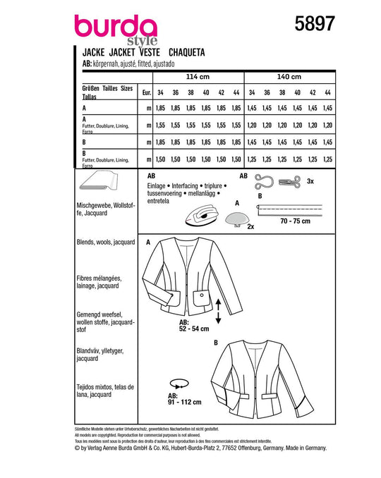 Burda Sewing Pattern 5897