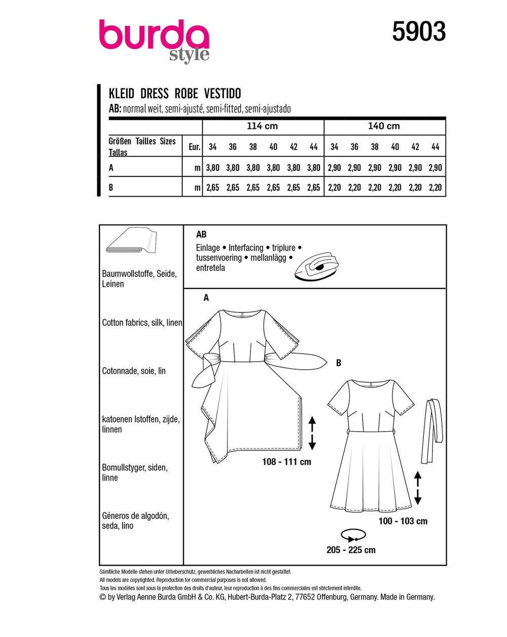 Burda Sewing Pattern 5903