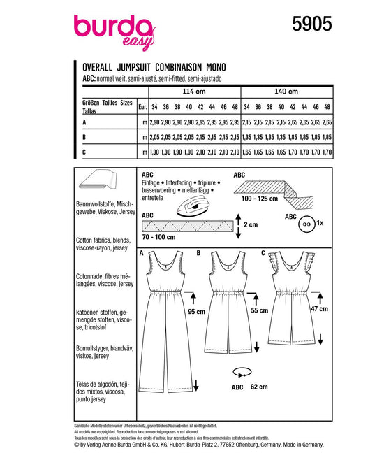Burda Sewing Pattern 5905