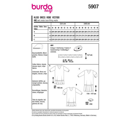 Burda Sewing Pattern 5907