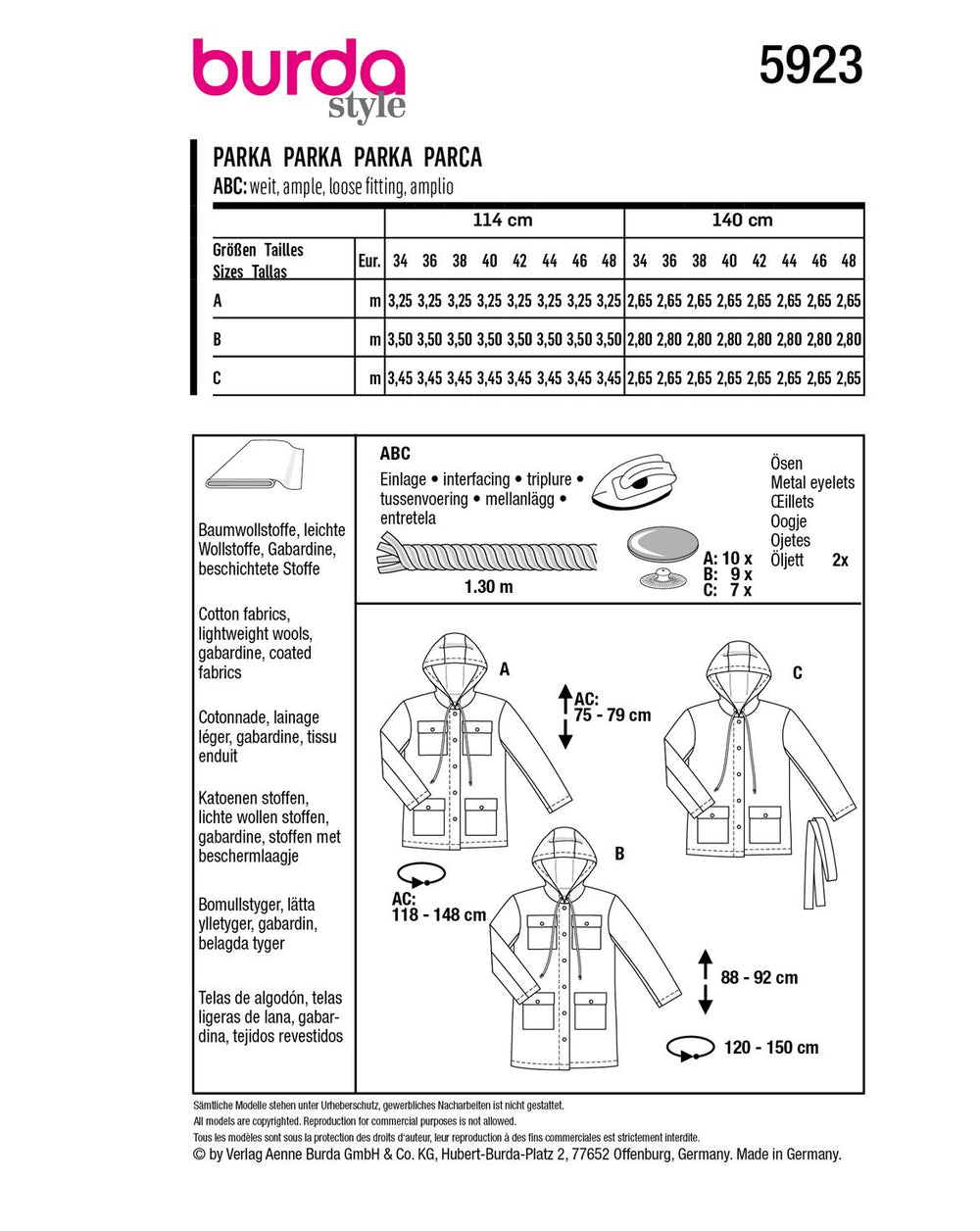 Burda Sewing Pattern 5923