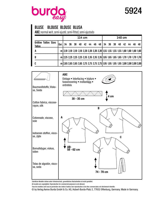 Burda Sewing Pattern 5924
